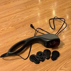Naipo Black Handheld Massager with Attachments